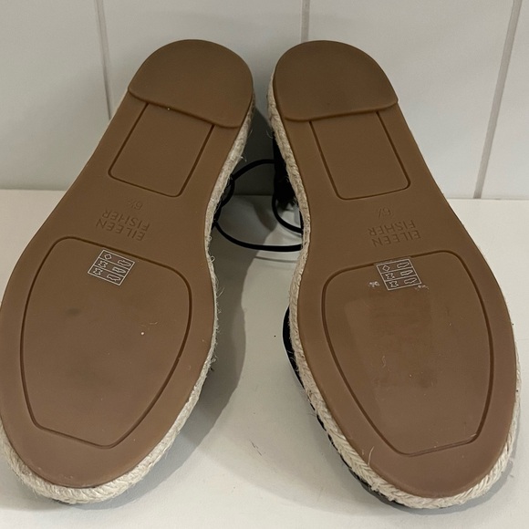 Eileen Fisher NWOT  Espadrille Flats size 6.5 Black - Picture 6 of 7